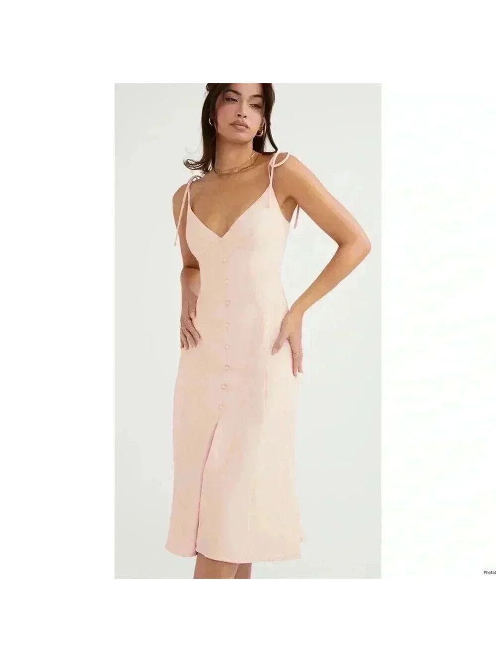 HOUSE OF CB 'Cornelia' Blush Mini Sundress Size S NWOT